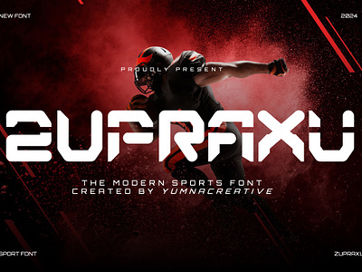 Zupraxu - Modern Sport Font aerobic bold brand design display future futuristic geometric mobile modern new robotic sanserif sport tech techno trend ui ux web