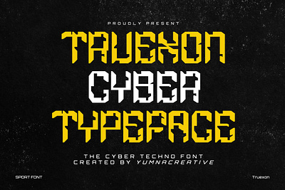 Truexon - Cyber Techno Font robotic