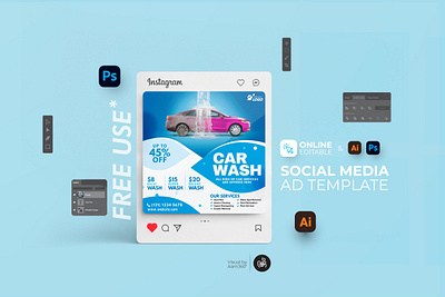 Car Wash Ad Template aam360 aam3sixty auto show car cleaning car detailing services car repair flyers car servicing car wash car wash ad car wash flyer template car wash instagram template car wash services car wash services offered car wax cleaning flyer template concept design free flyer