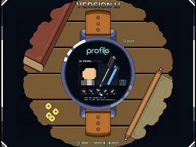 🎁 Smart Watch v1.1: Leather Straps & Wooden Table Decor 🎁 2d animation asset pack branding humblepixelofficial pixel art png smart watch sprites ui unity