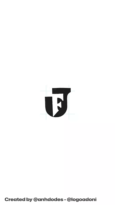 Lettering JF FJ monogram typography logo for sale 3d anhdodes animation branding design graphic design illustration letter f logo letter j logo logo logo design logo designer logodesign minimalist logo minimalist logo design motion graphics ui