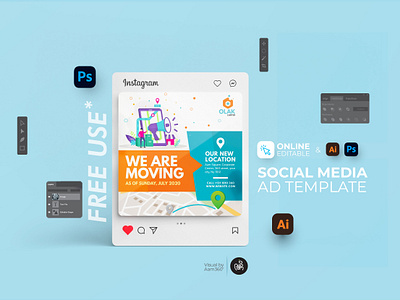 We are Moving Ad Template aam360 aam3sixty branding concept design flyer template free flyer free template moving announcement moving company instagram new address we are moving we havd moved work posters