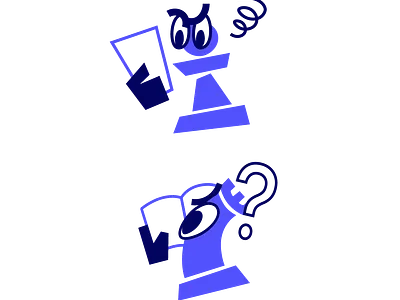 Chess Piece Characters branding character design error screen graphic design