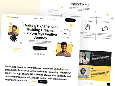 Willjourney - Landing page for Personal Portfolio branding clean design desktop figma figma community landing page portfolio ui web