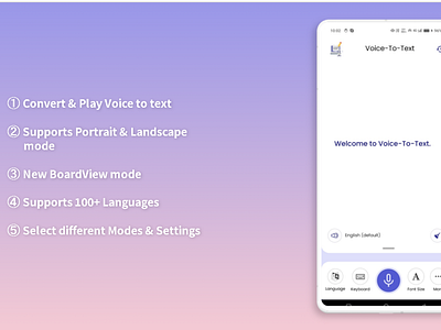 Voice-To-Text App graphic design ui