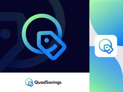 QuadSavings logo a b c d e f g h i j k l m n brand identity branding buyer creative design financial letter q logo logo design logodesign logodesigner mart modern logo money pricing q q logo savings sell