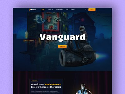 Gaming Web Landing Page Design branding design gamingcommunity graphic design landing page landing page design multiplayergaming onlinegames typography ui ux