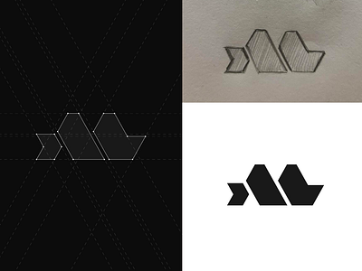 M arrow brand branding design elegant geometrical geometry graphic design illustration letter lettermark logo logo design logo designer logodesign logodesigner logotype m mark modern