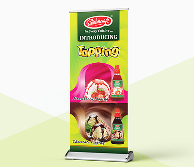 Rollup banner - Edinborough Products | Topping branding graphic design