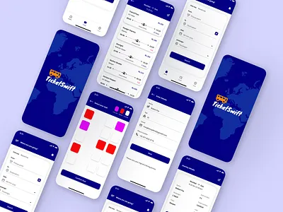 Bus Ticket Booking App Design app app design branding busroutes busticketbooking design graphic design mobiletickets ticket booking app ticket booking app degisn travelapp travelplanning typography ui ux