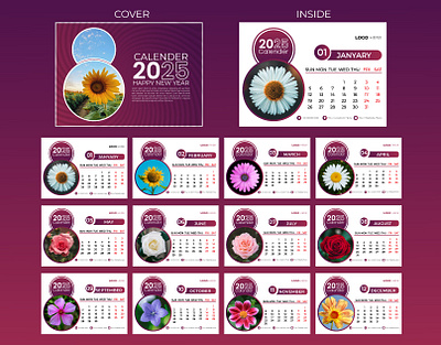 𝙳𝚎𝚜𝚔 𝙲𝚊𝚕𝚎𝚗𝚍𝚎𝚛 2025 2025 2026 branding calender template colour design desk calender graphic graphic design illustretor logo monthes template type typography vector wall year