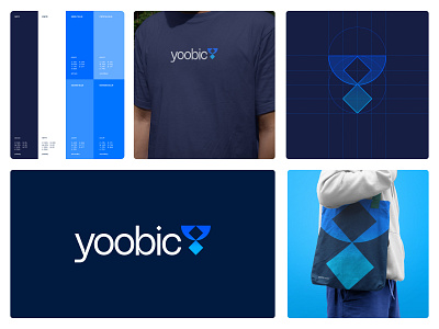 Yoobic Logo Design - Y Letterma / Tech symbol / Web3 / Saas brand identity branding crypto design ecommerce fintech icon identity illustration lettering lettermark logo logo designer modern tech technology web3 y logo y modern logo