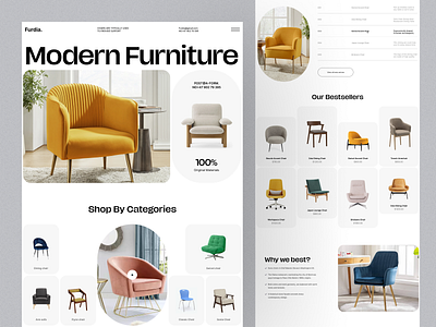 Furniture Website branding chair design ecommerce furniture hero homedecor landing page market minimal orix product shop sofa ui web web design webdesign website website designer