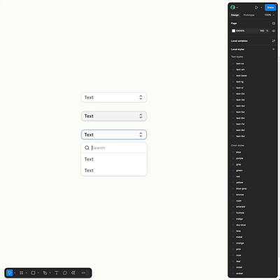 Customizable Combobox UI Component in Figma branding combobox design design system figma figma ui kit interface select ui ui kit ux