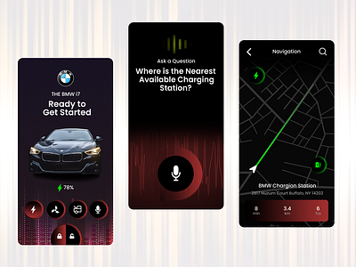 Car Assistant Mobile App Design app assistant automatic autopilot car car app carplay design mobile navigation ui