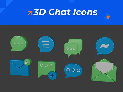 3D Chat Icons 3d chat icons 3d design app icons blender design chat icons communication icons creative icons digital art graphic design icon set iconography interactive icons messaging icons modern icons ui design user engagement user interface vibrant icons visual design web design