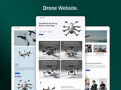 Drone Theme Template branding design ecommerce illustration ui web design website design website template woocommerce wordpress