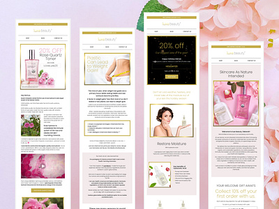 Luxe Beauty Email Campaigns automated email series design email campaign email design email marketing email template email templates