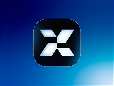 X branding gradient logo graphic design visual identity
