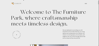 The Furniture Park Website About Page branding typography ui ux