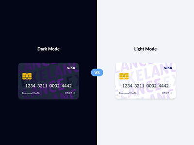 Daily UI Challenge #7 bank card component dark mode ui design website