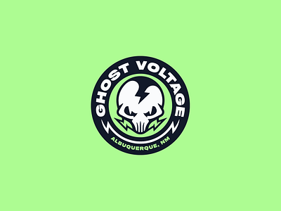 Ghost Voltage Logo Design angry branding brutal danger electic electrician electricity furious ghost graphic design logo logo design logo process mad skull visual identity