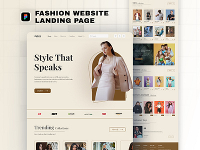 Fashion Website Landing Page clothes clothing clothing website design ecommerce ecommerce website fashion fashion website landing page modern online shopping website online store outfit shopping store style trend ui design web design website