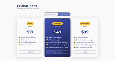 Pricing Section Design in Figma choose plan figma design price list price section pricing section design website section