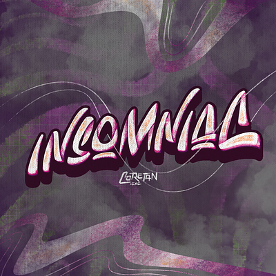 "INSOMNIAC" lettering Streetwear T Shirt Design branding design graphic design illustration le lettering logotype typography vector