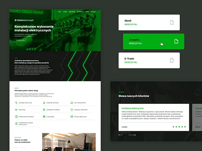 Electrician landing page company card design electrician electricity homepage landing page ui website