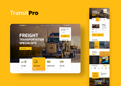 Transportation Website Design design graphic design modern website typography ui uiux website design