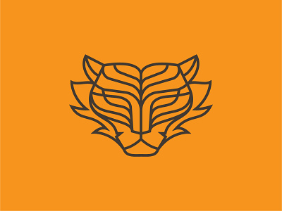 Tiger Line Art ai animal awesome logo branding cat classy clean company flat logo line art lion logo logo ideas logo inspiration minimalist minimalist logo simple tiger yellow