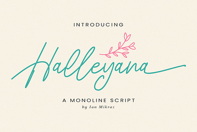 Halleyana - A Monoline Script typography