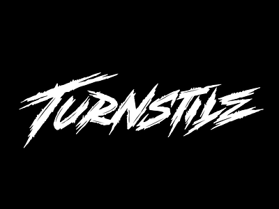 Turnstile calligraphy font lettering logo logotype typography vector