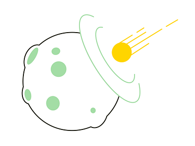 Little things collision design green illustration planet