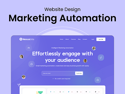 Marketing automation web UI design application automation creative design creativity design homepage hot design hot product landing page latest trend marketing automation minimal minimal design mockup ui ui design ui ux