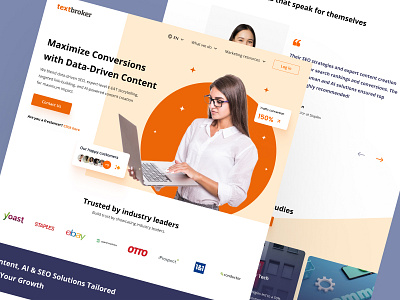 Textbroker: Landing page design design landing page design responsive design ui ui design uiux user experience design user interface design web design website design website development
