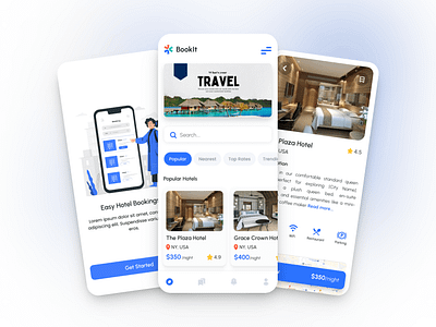 Hotel Booking App app design blue hotel boking app booking app hotel app hotel app design hotel app ui hotel booking hotel booking app online hotel booking app travel app travel app design