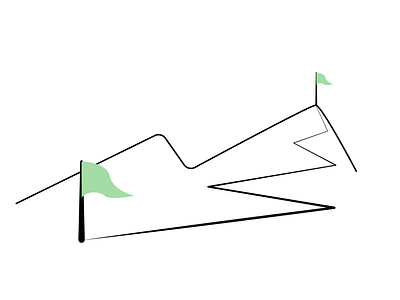 The Way to Your Goal goal illustration mountain way