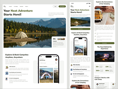 Let's Camping - Campsite Landing Page campsite responsive design web design