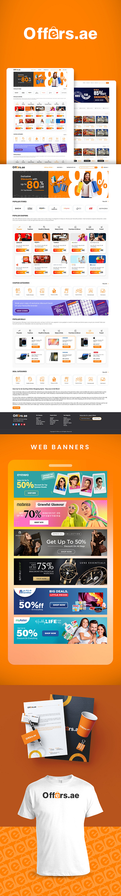 Offers.ae Branding & Ui branding coupon graphic design logo offers social media ui web banners