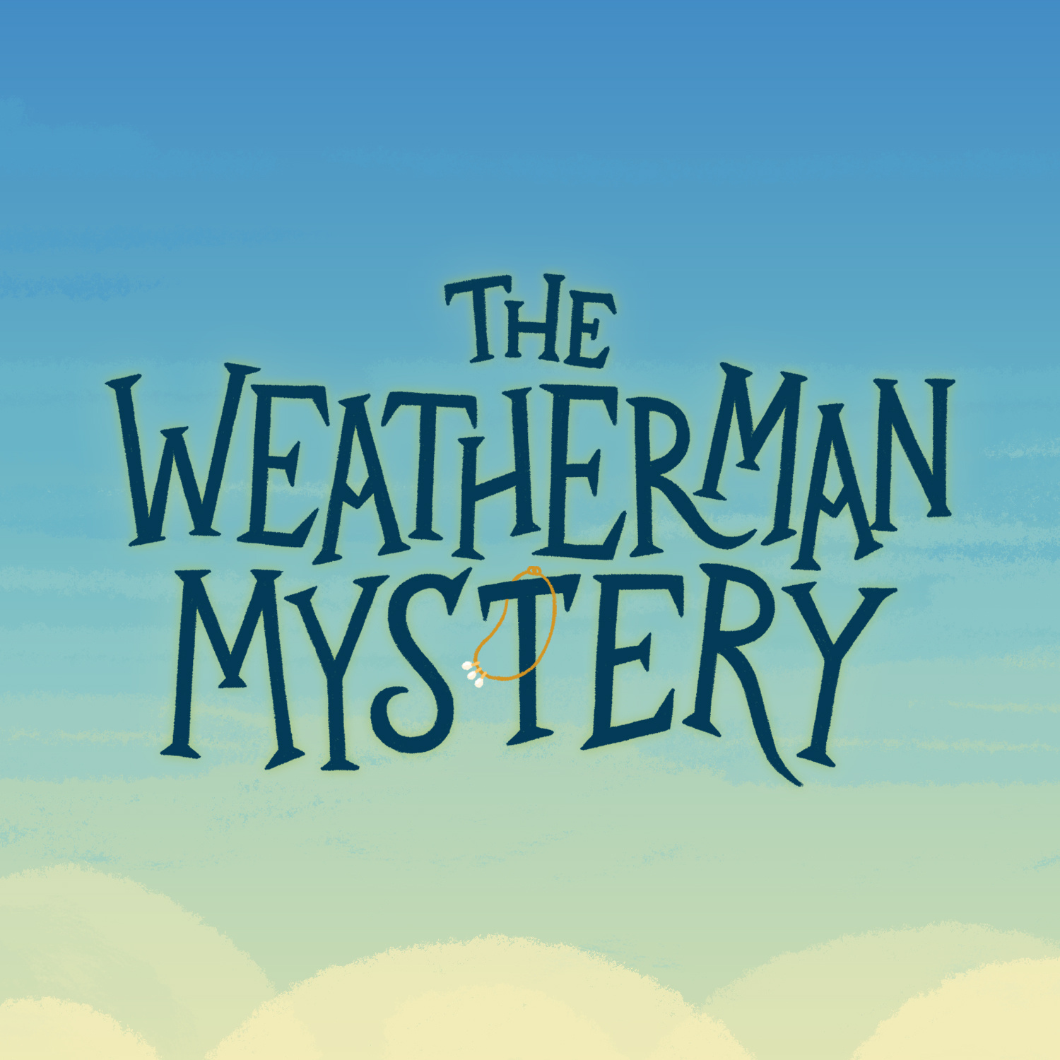 The Weatherman Mystery title lock-up book cover cambridge custom detective fiction lettering middle grade mystery novel title title lock up typography