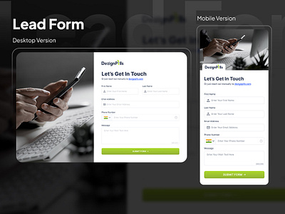 Lead Form graphic design lead form lead page lead template mobile responsive templates ui ui template