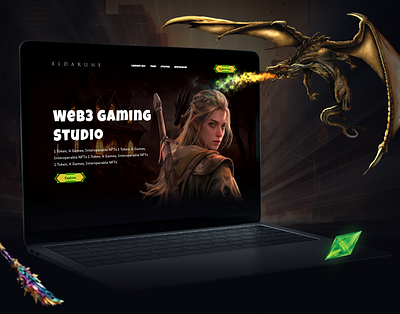 Web3 Gaming Landing Page. crypto crypto game game gaming gaming landing page gaming website landing page landing page design nft marketplace play to earn web3 web3 gaming