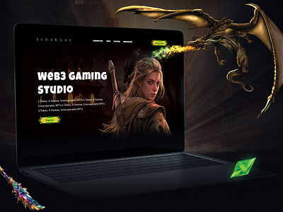 Web3 Gaming Landing Page. crypto crypto game game gaming gaming interface gaming landing page gaming website landing page landing page design nft marketplace play to earn uiux web web3 web3 gaming website