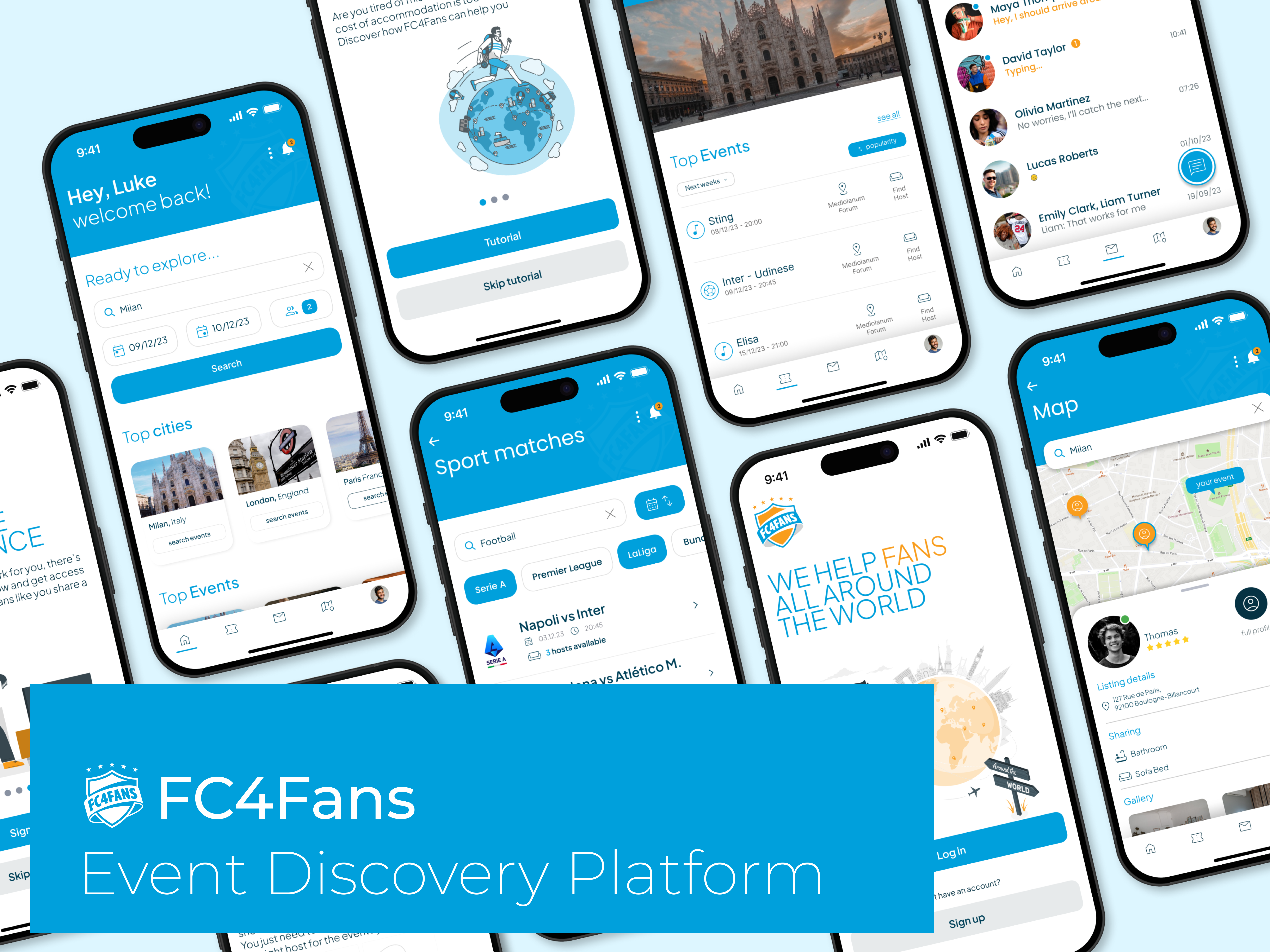 FC4Fans — Fan Accommodation Network app booking events figma football graphic design ios mobile mobile app mobile app design mobile ui product design sport ui ui design ux ux design