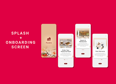 Food Delivery App Design app branding food graphic design onboarding screen ui ux visual design