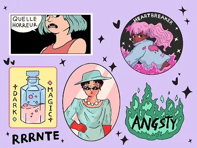 1800 wicked sticker pack by RRRNTE branding halloween halloween clip art icon illustration stickers witch