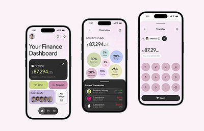 Finance App Dashboard app dashboard fintech ui ux