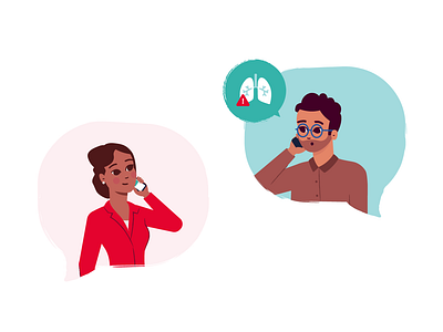 Conversation 💬 animation character consultation conversation doctor doctors explainer gif illustration lung medic medical motion motion graphics talk